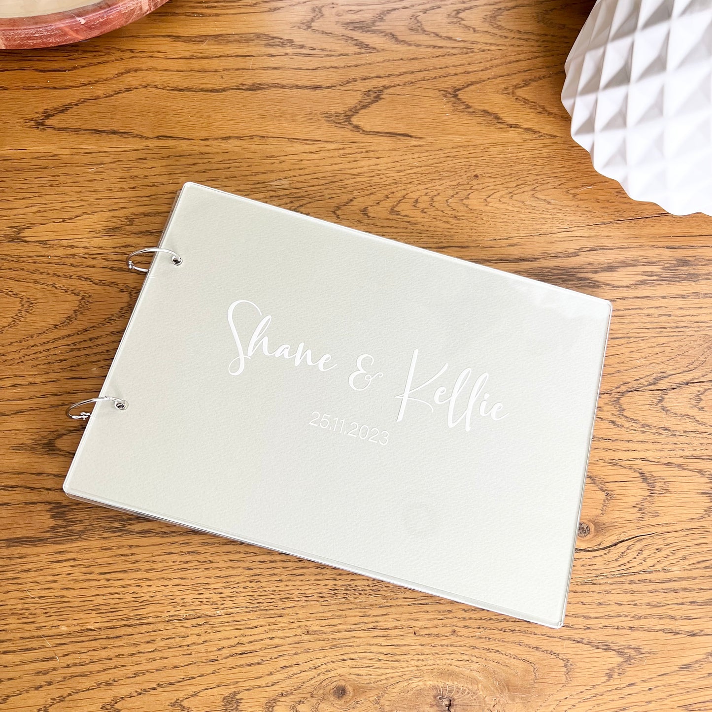 First Name Guest Book with Wooden Cover