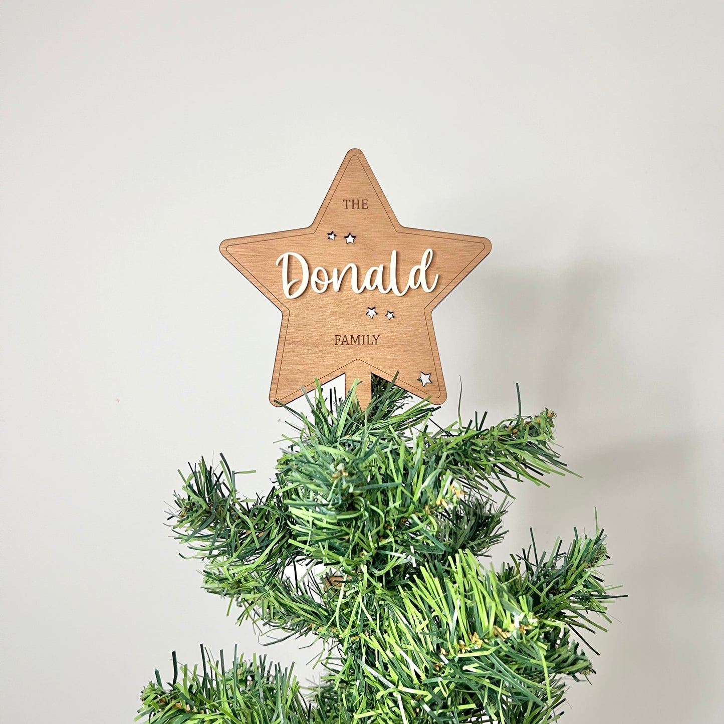 Wooden Christmas Tree Topper