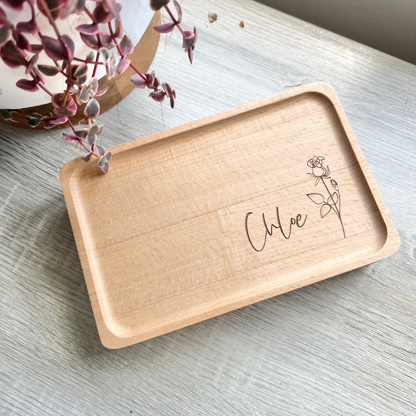 Birth Flower Jewellery Keepsake Box