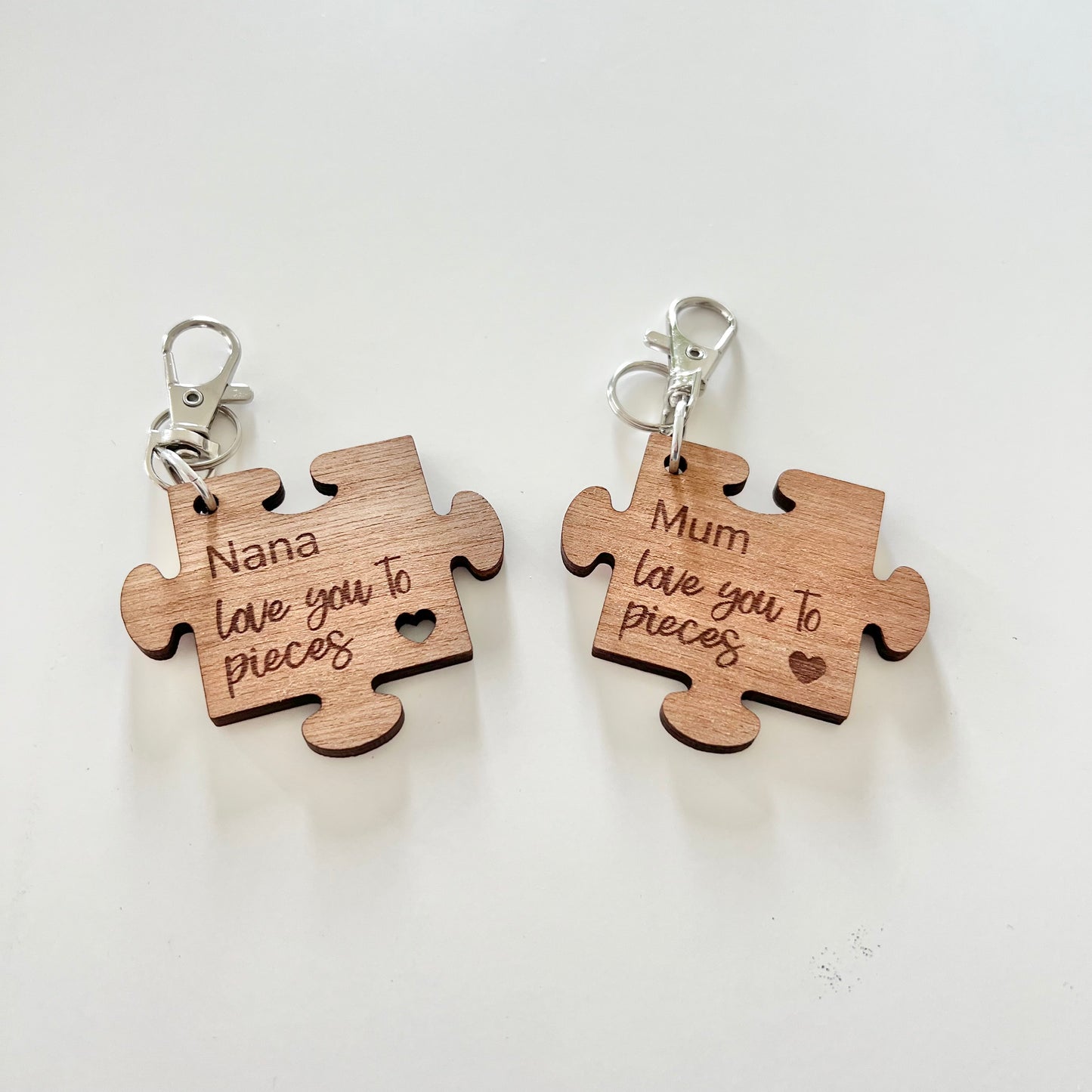 Love you to pieces keyring