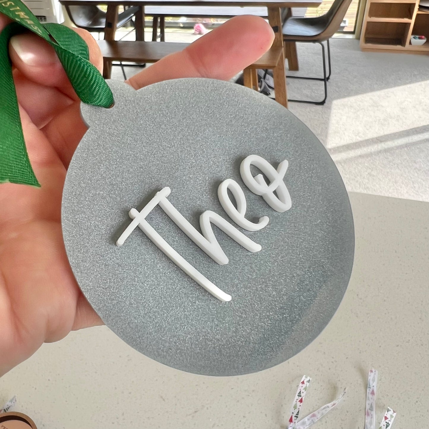 Glitter tree decoration