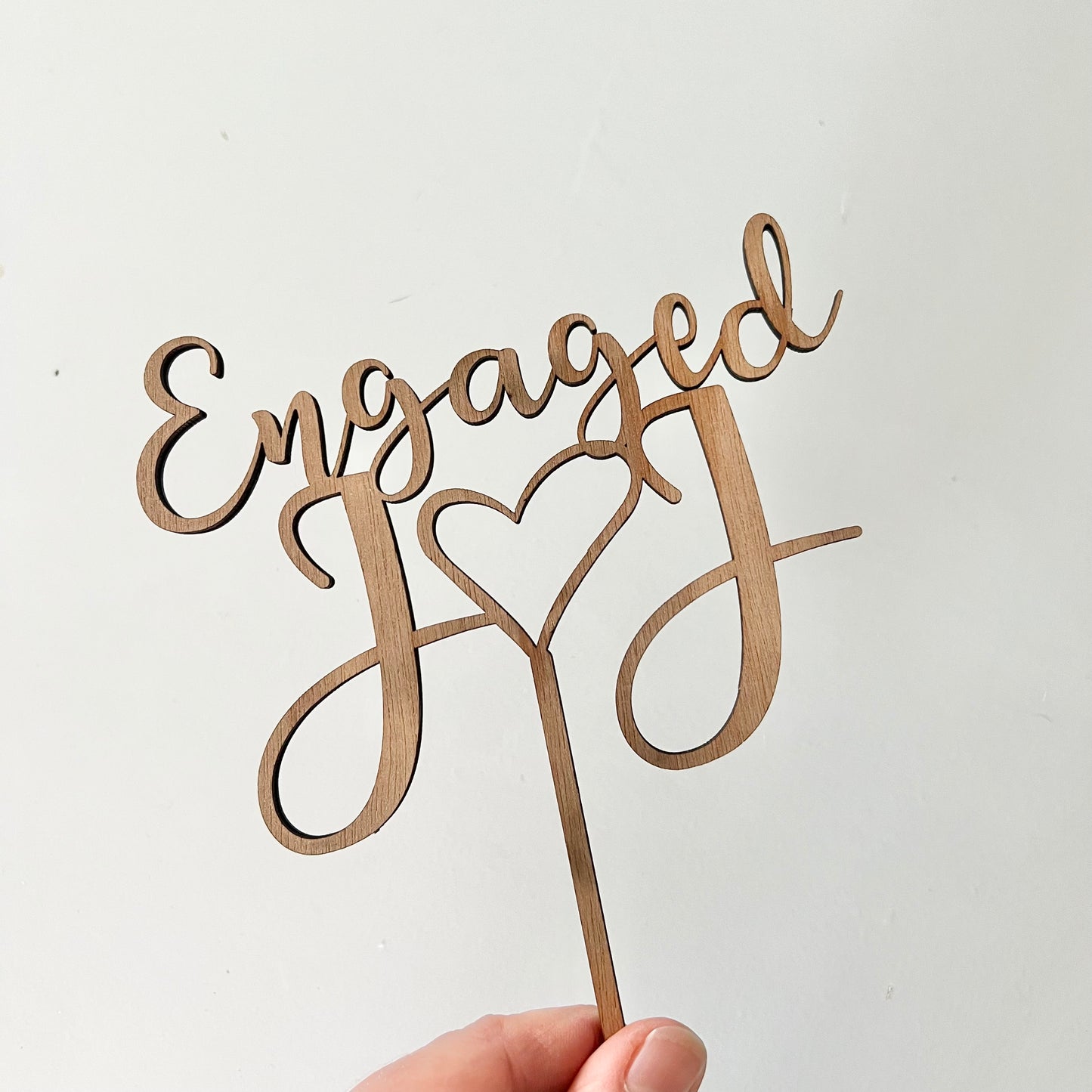 Engaged initials topper