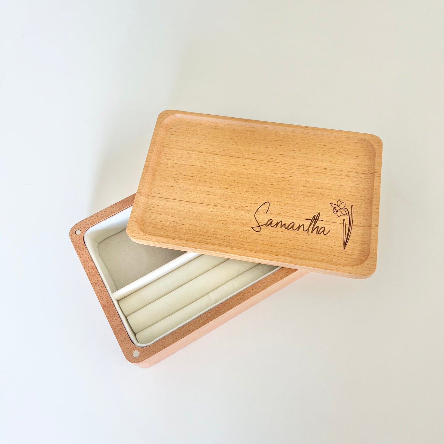 Birth Flower Jewellery Keepsake Box