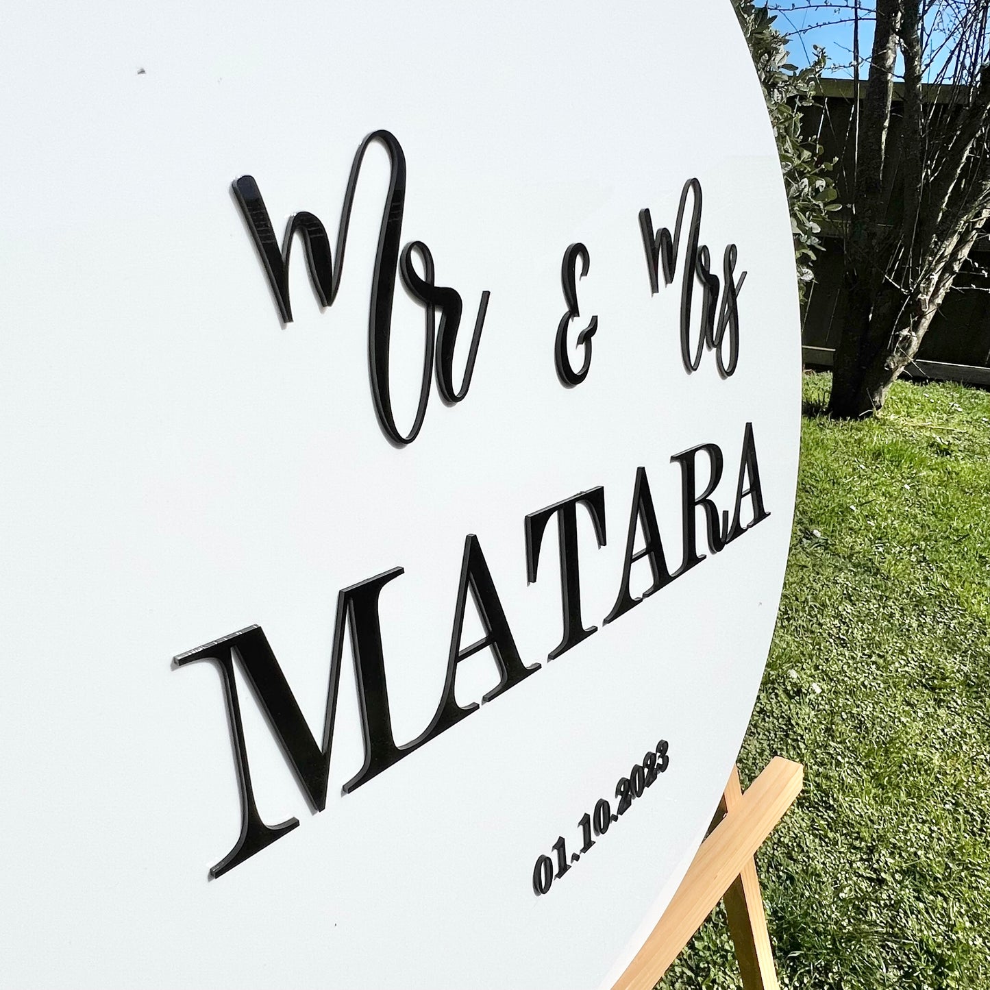 The Sage Wedding Sign - acrylic