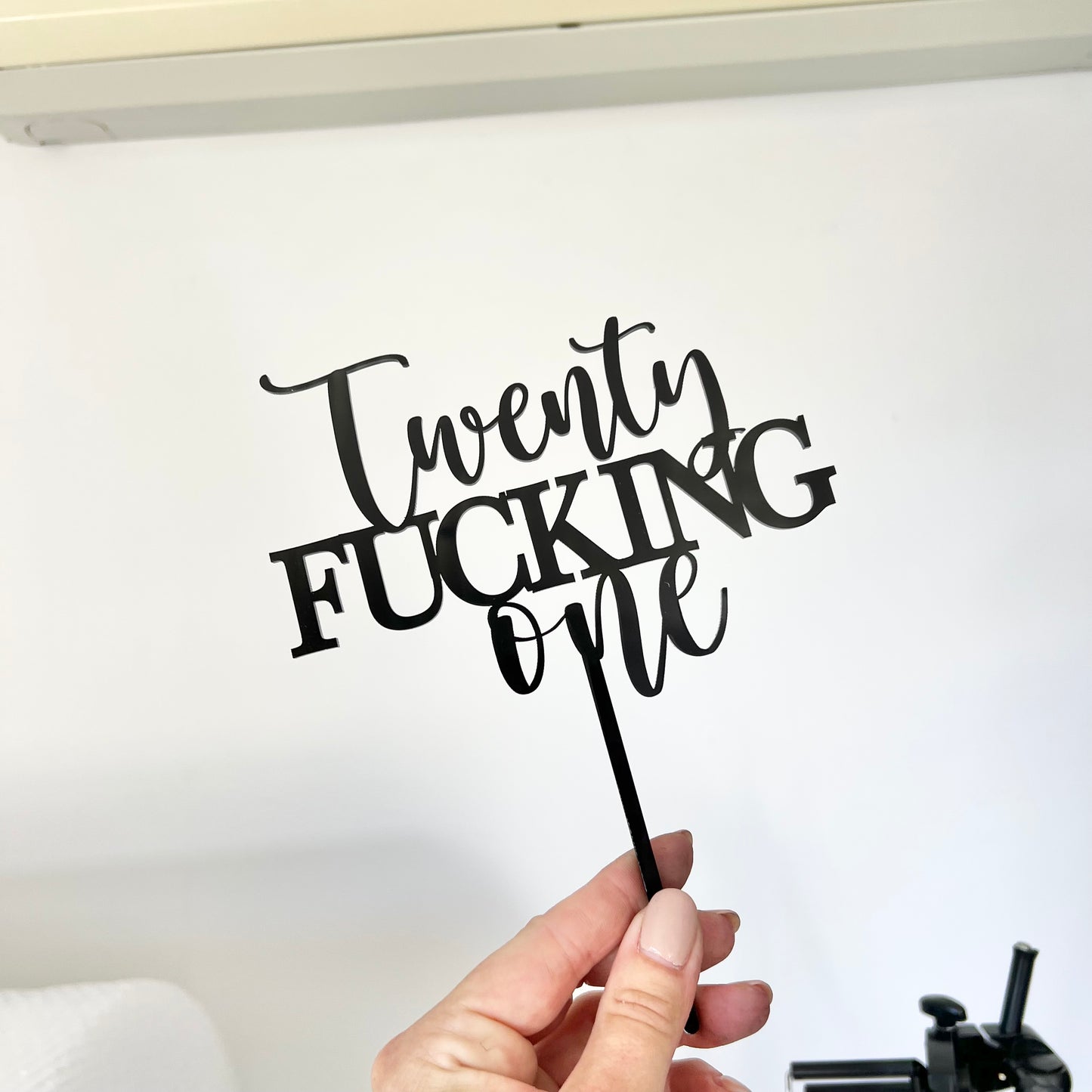 Twenty Fucking One cake topper