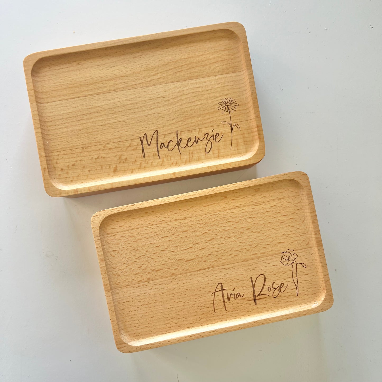 Birth Flower Jewellery Keepsake Box
