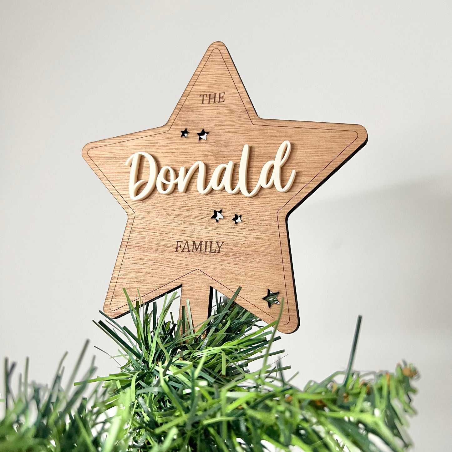 Wooden Christmas Tree Topper