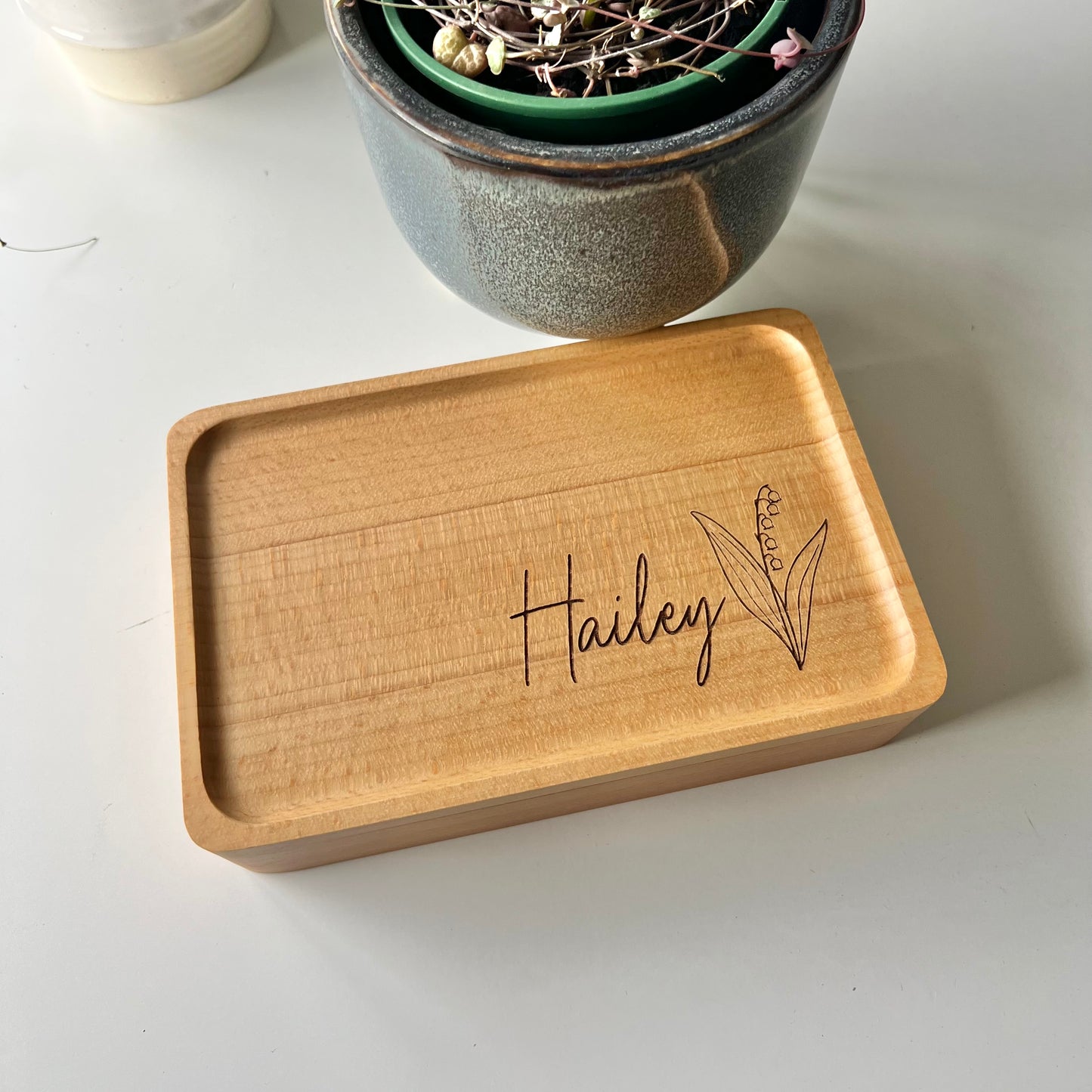 Birth Flower Jewellery Keepsake Box