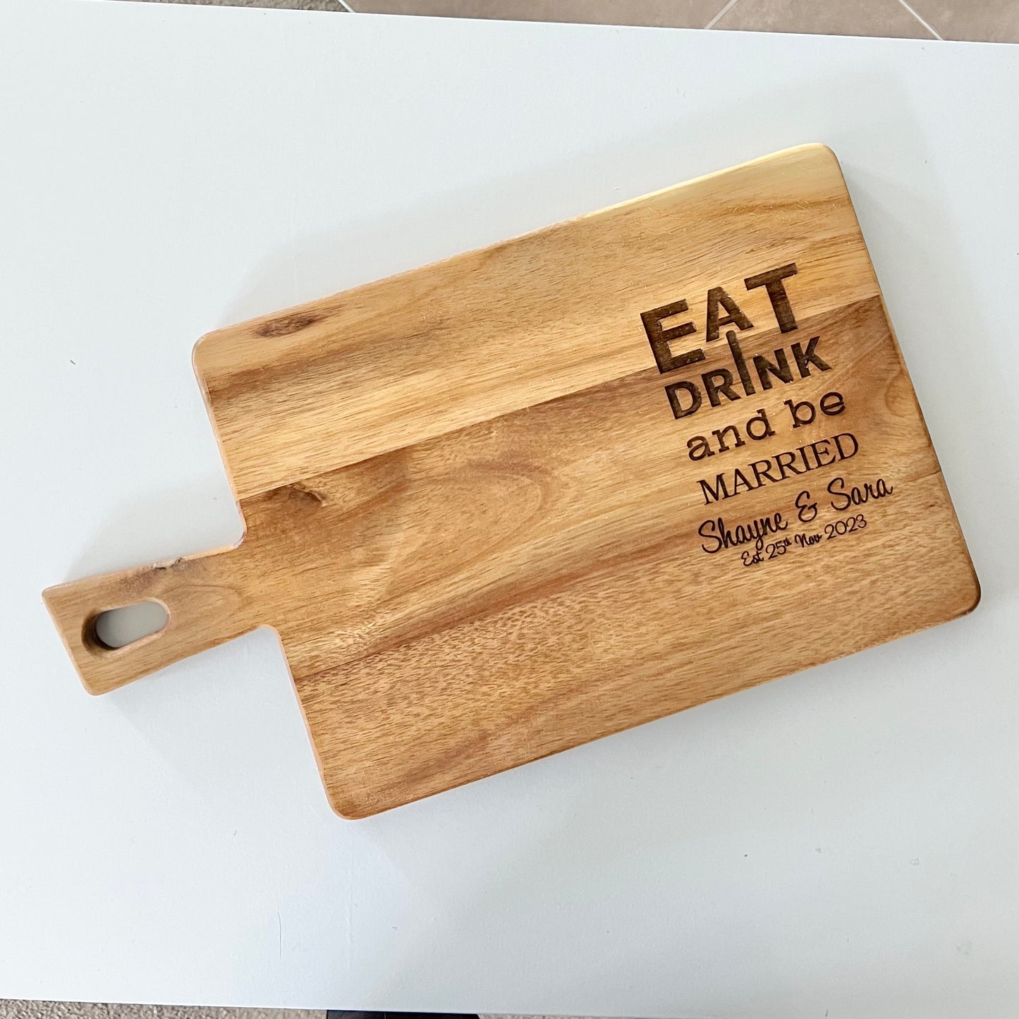 Eat Drink & be Married board