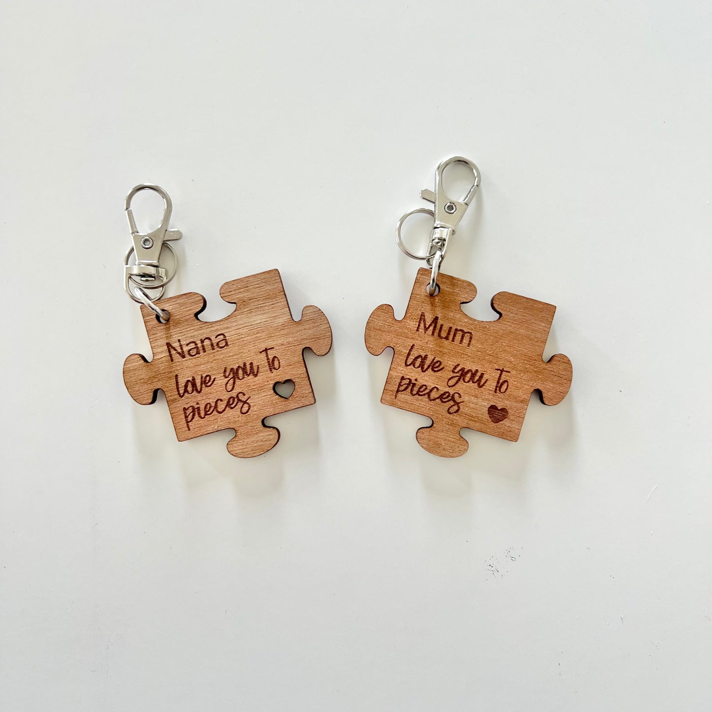 Love you to pieces keyring