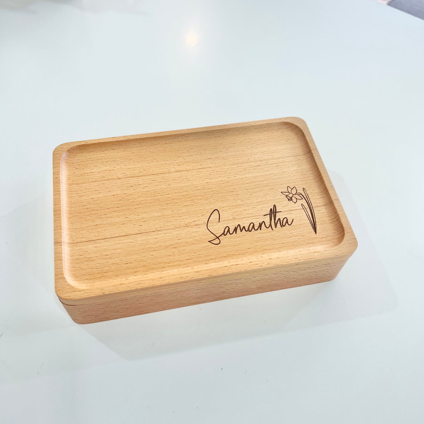 Birth Flower Jewellery Keepsake Box