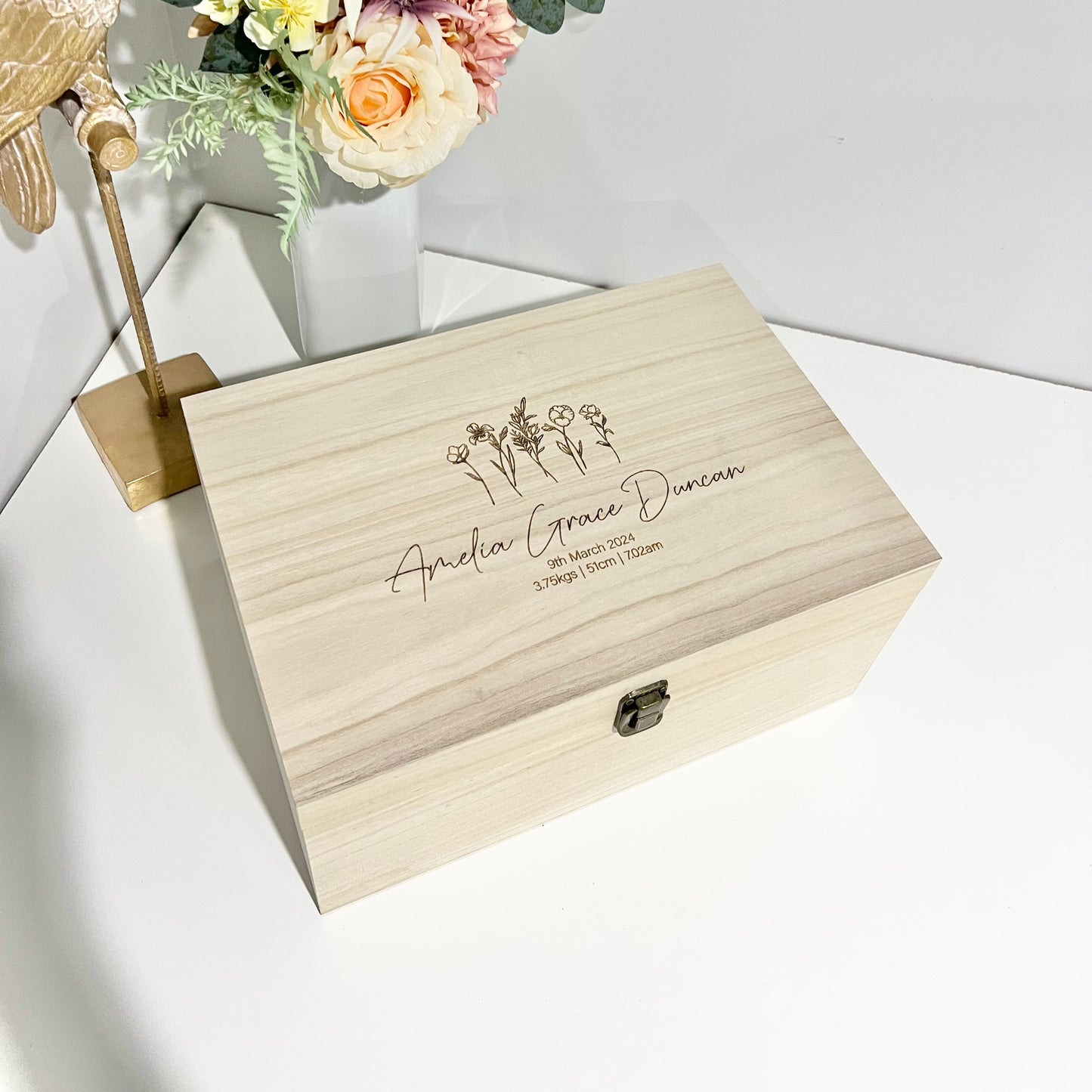 Custom designed keepsake box