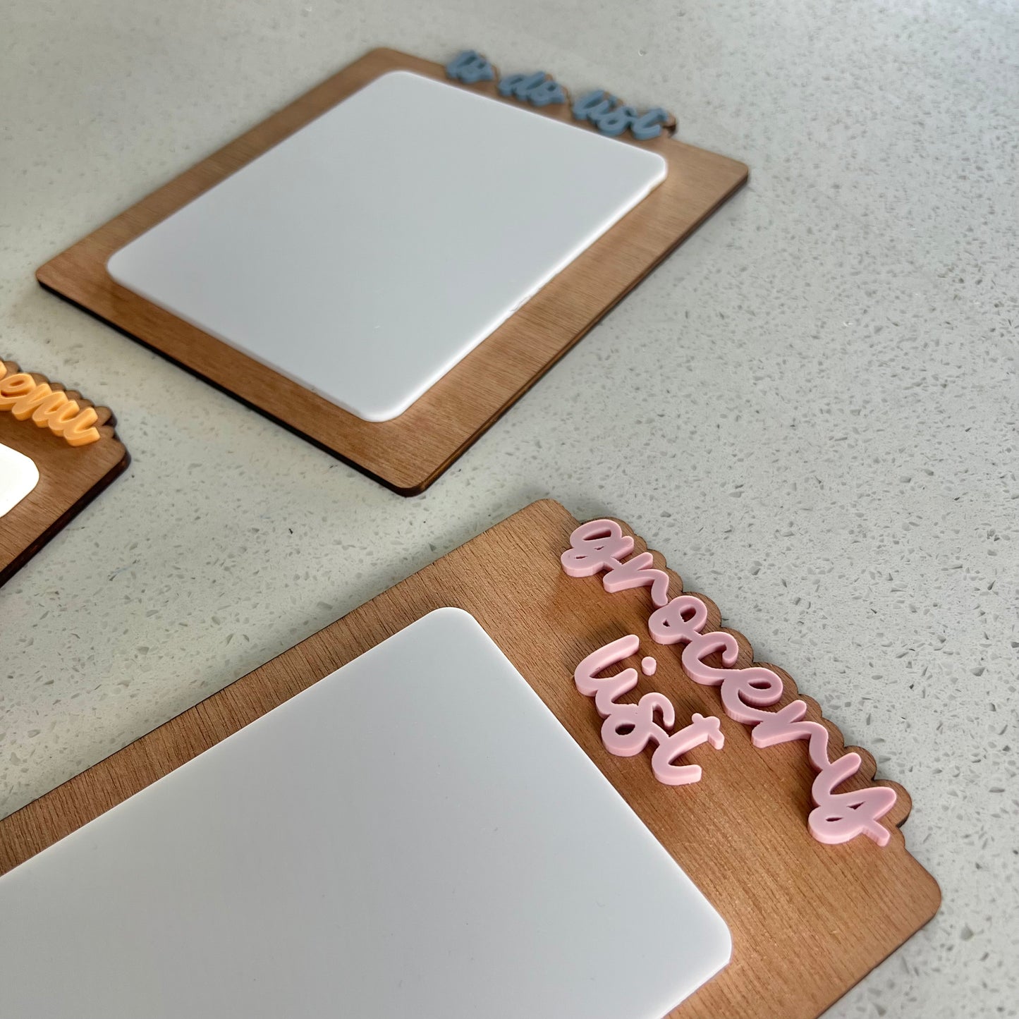 Grocery List Planner Wood/Acrylic