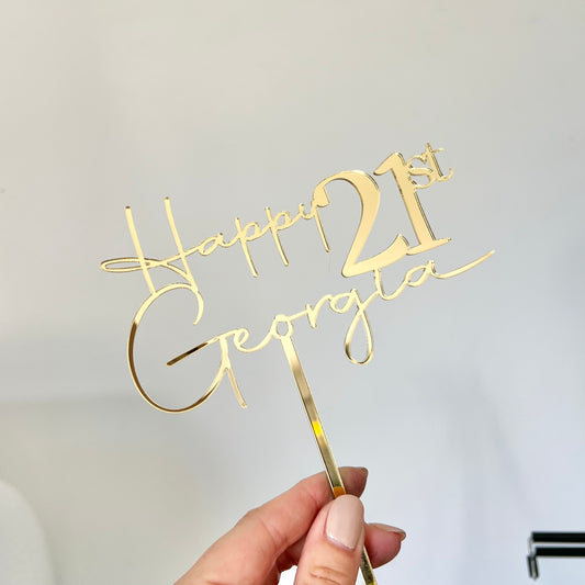 Named Birthday topper