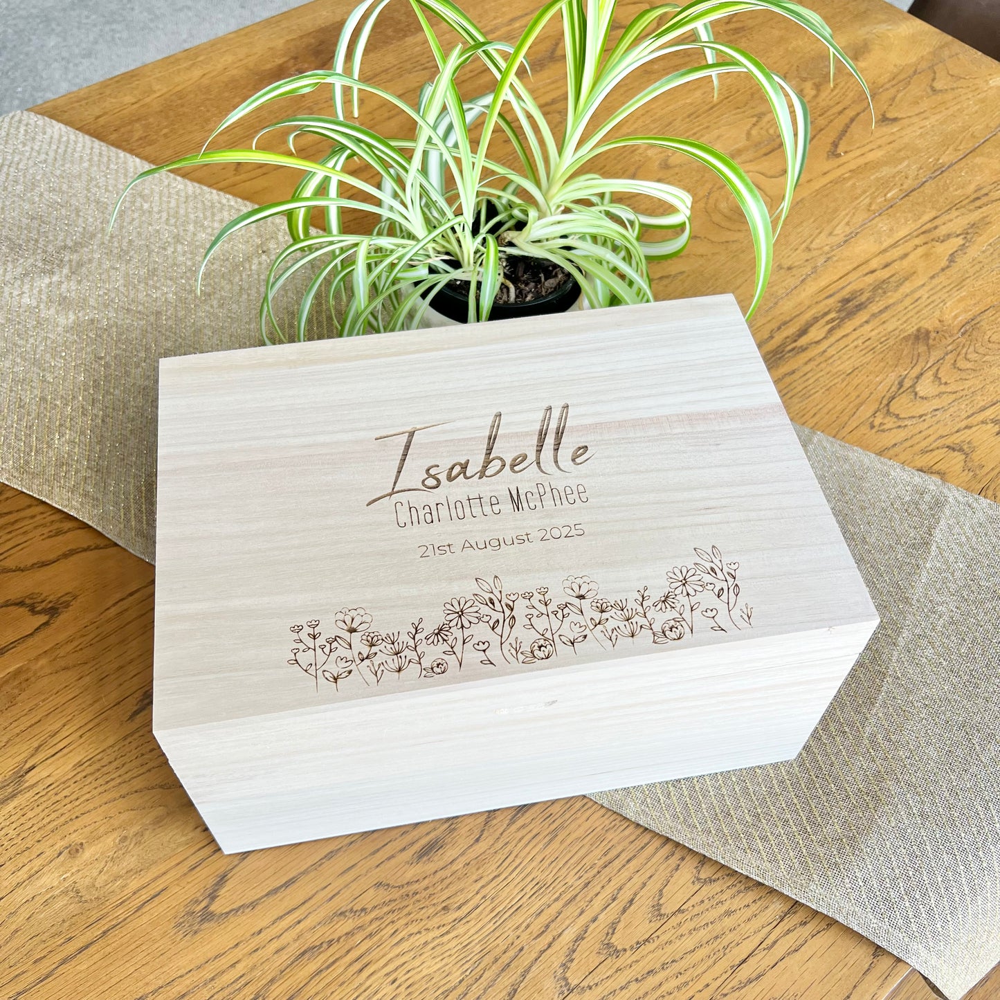 The Summer birth details keepsake box