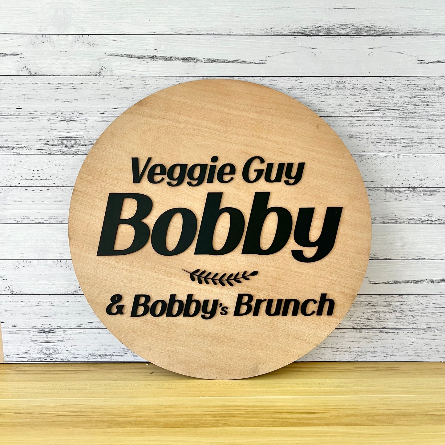 Business signage in wood - Hello Sunday Ltd