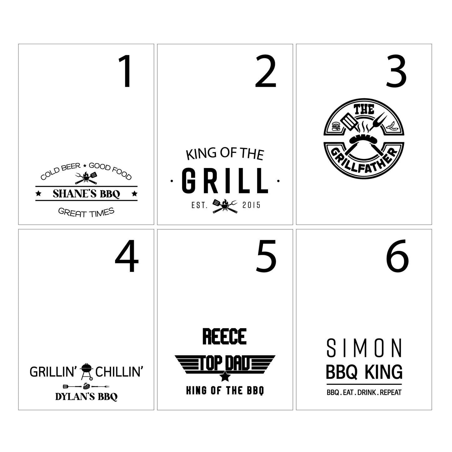 The Grillfather Stamp Board