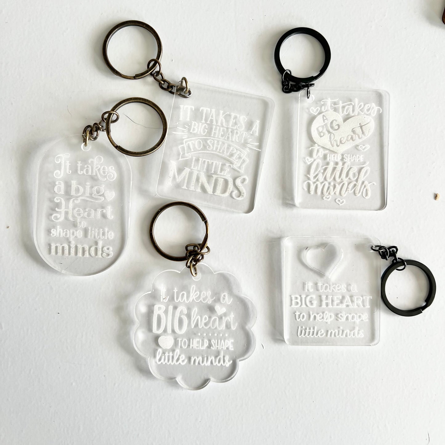 It takes a big heart keyrings