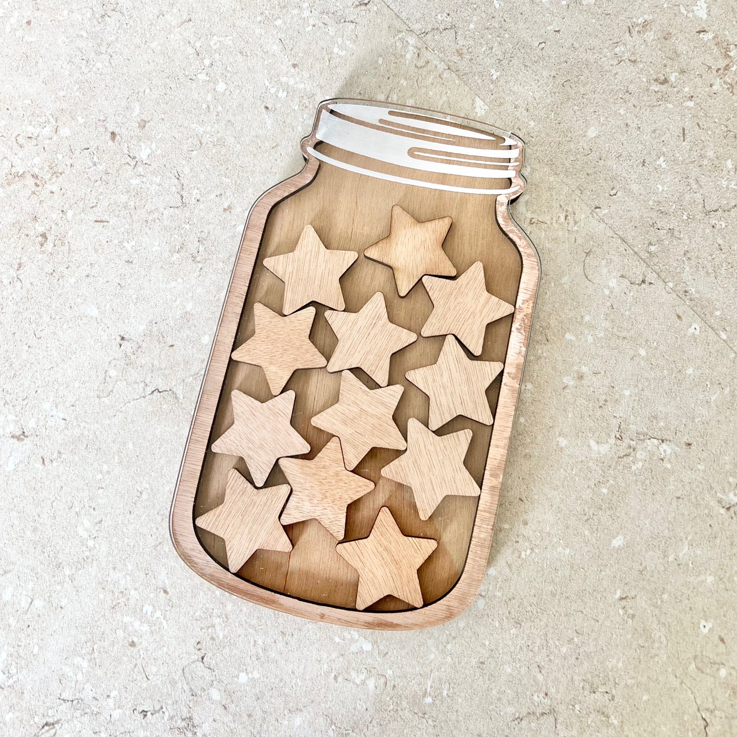 Reward jars in wood