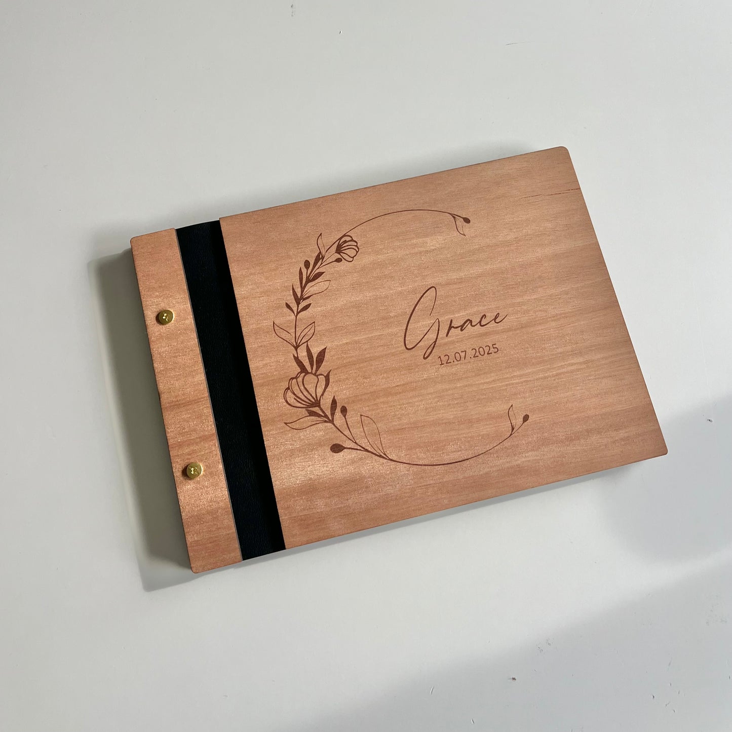 Floral Crescent Birthday Book