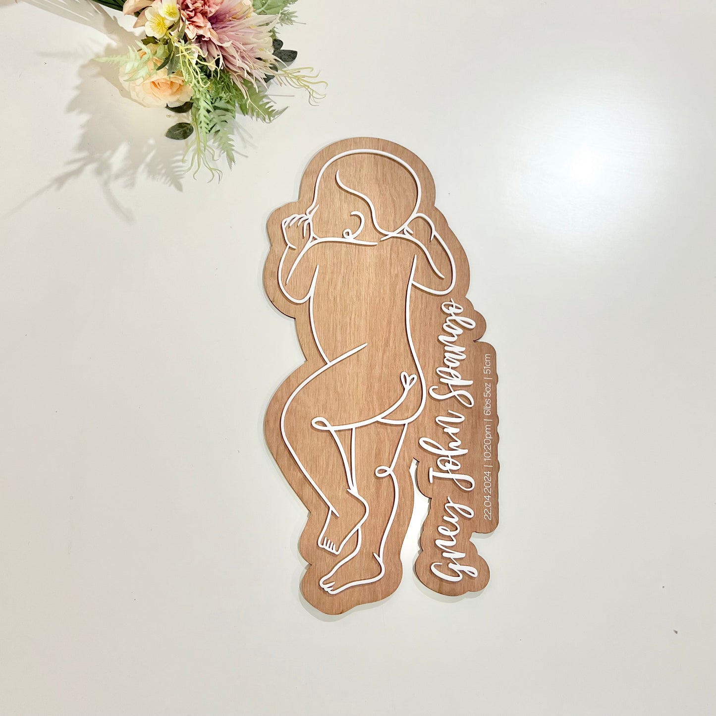 1:1 Scale Birth Plaque