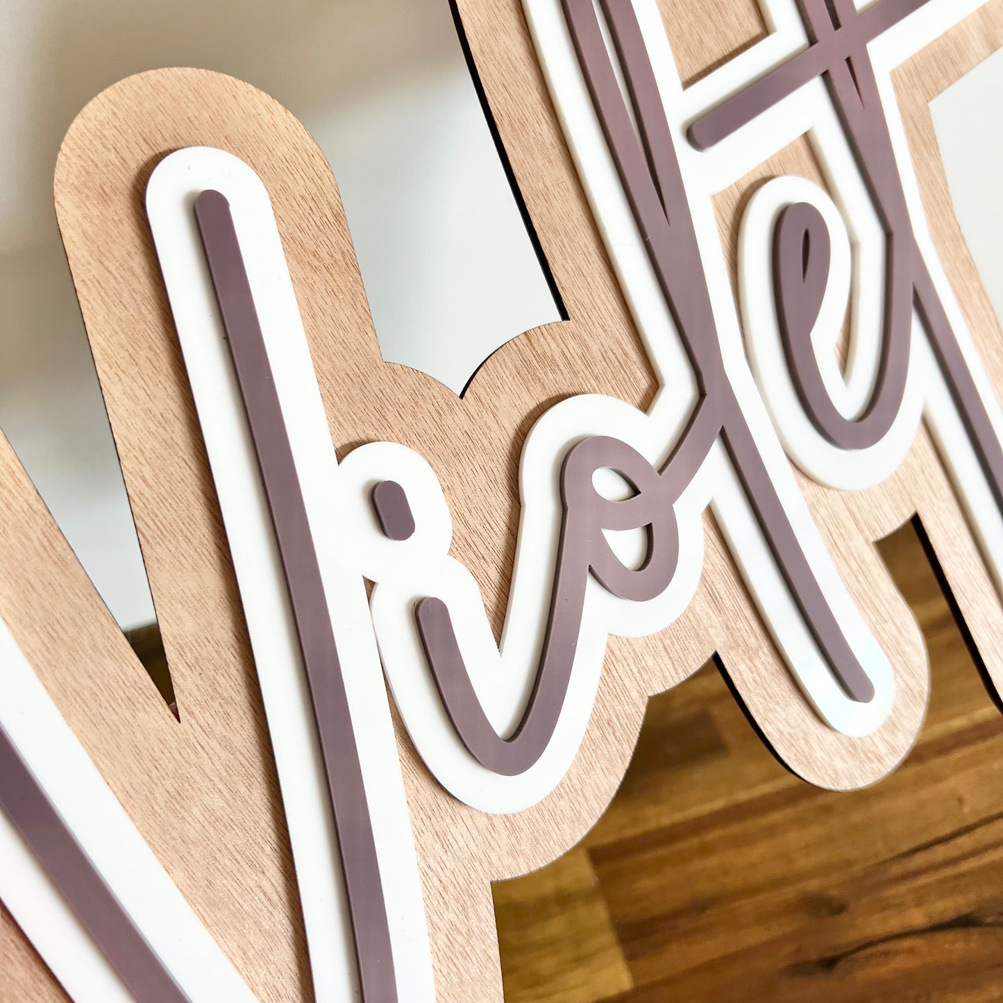The Violet Name Plaque triple layer