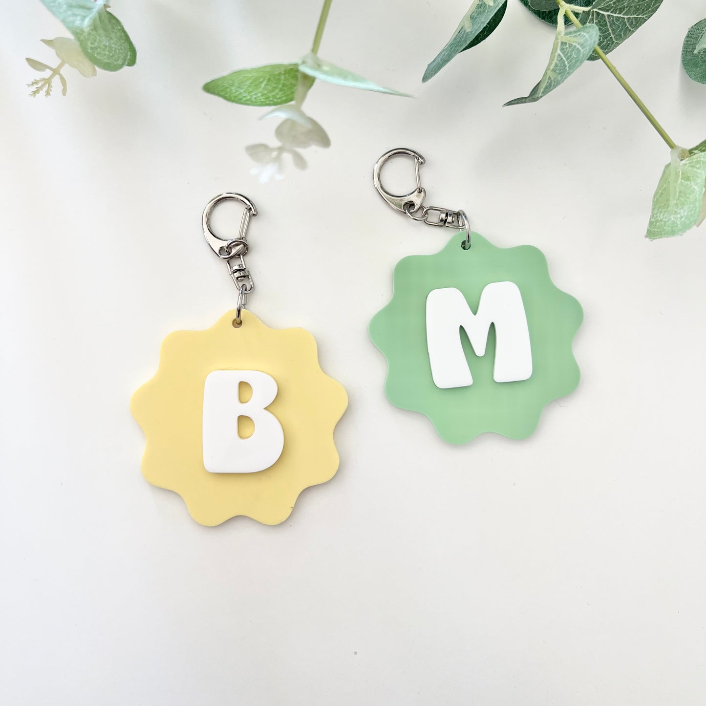 Pastel initial Bag tags