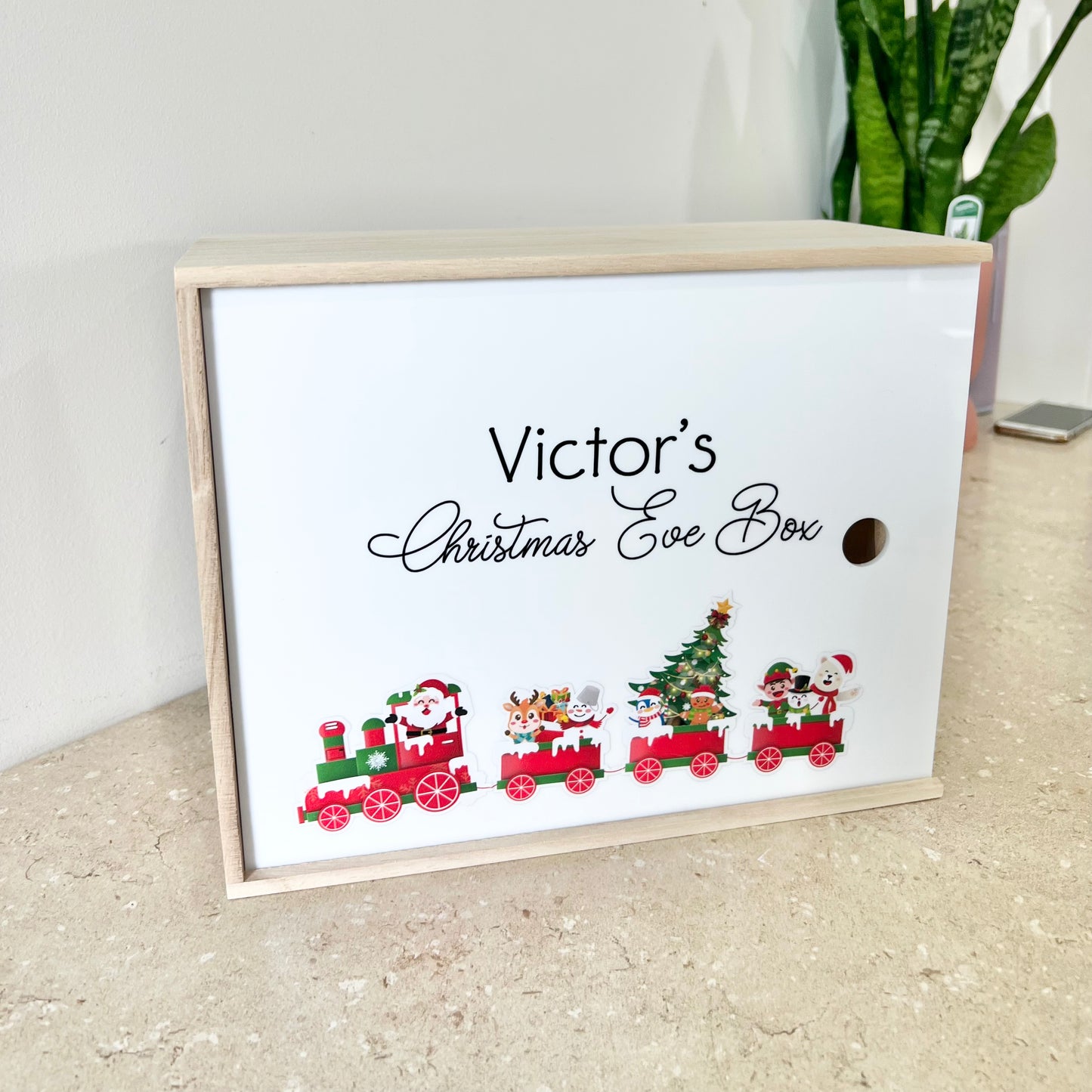 Train Printed Christmas Eve Box