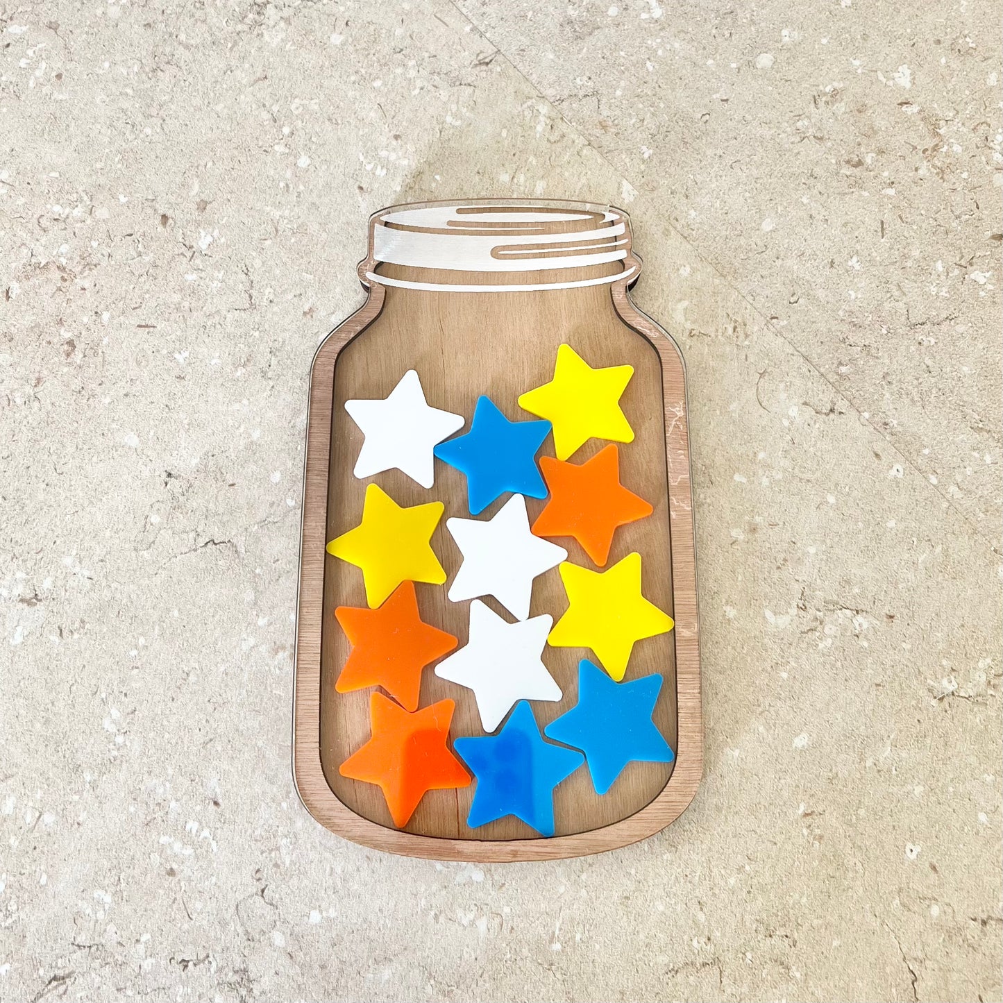 Reward jars in wood
