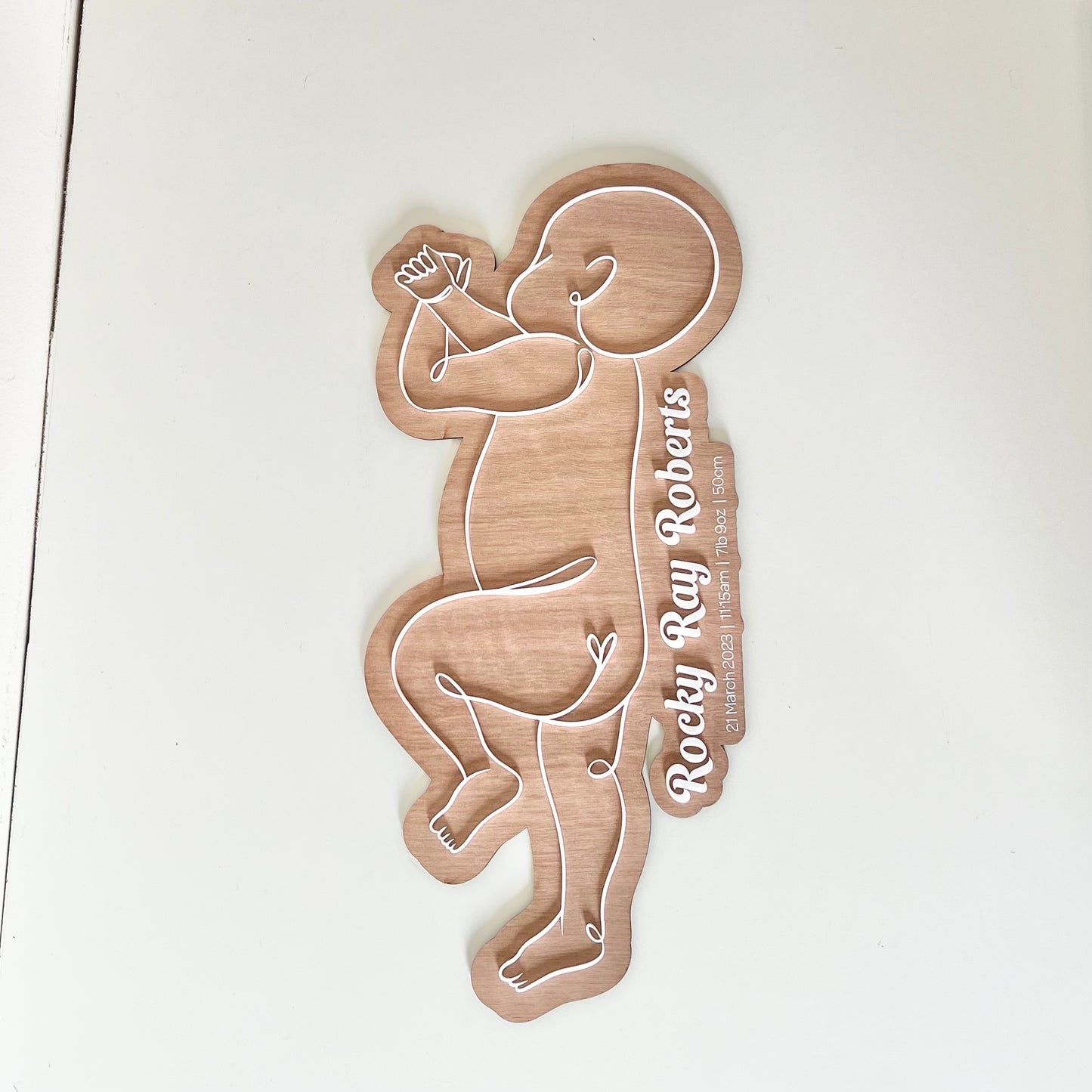 1:1 Scale Birth Plaque