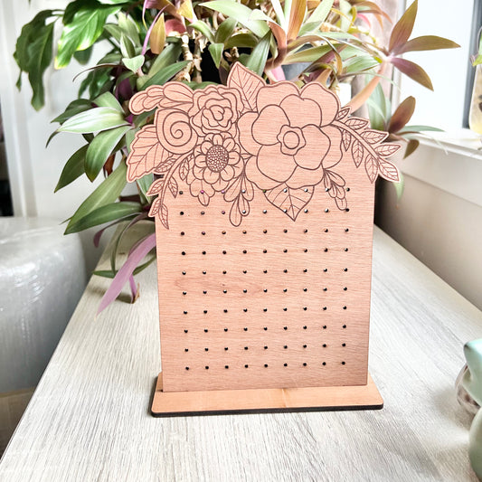 Floral earring holder