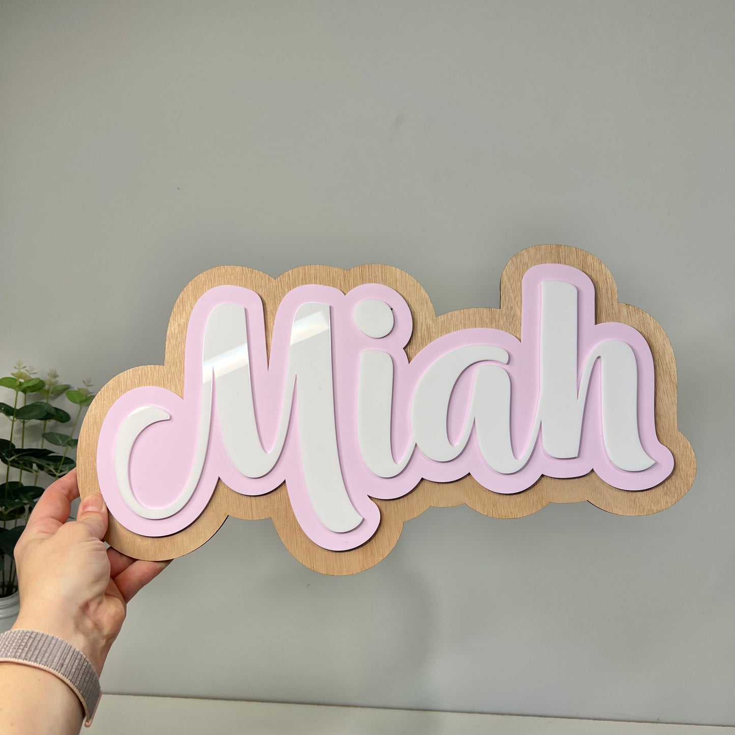 The Miah Name Plaque triple layer