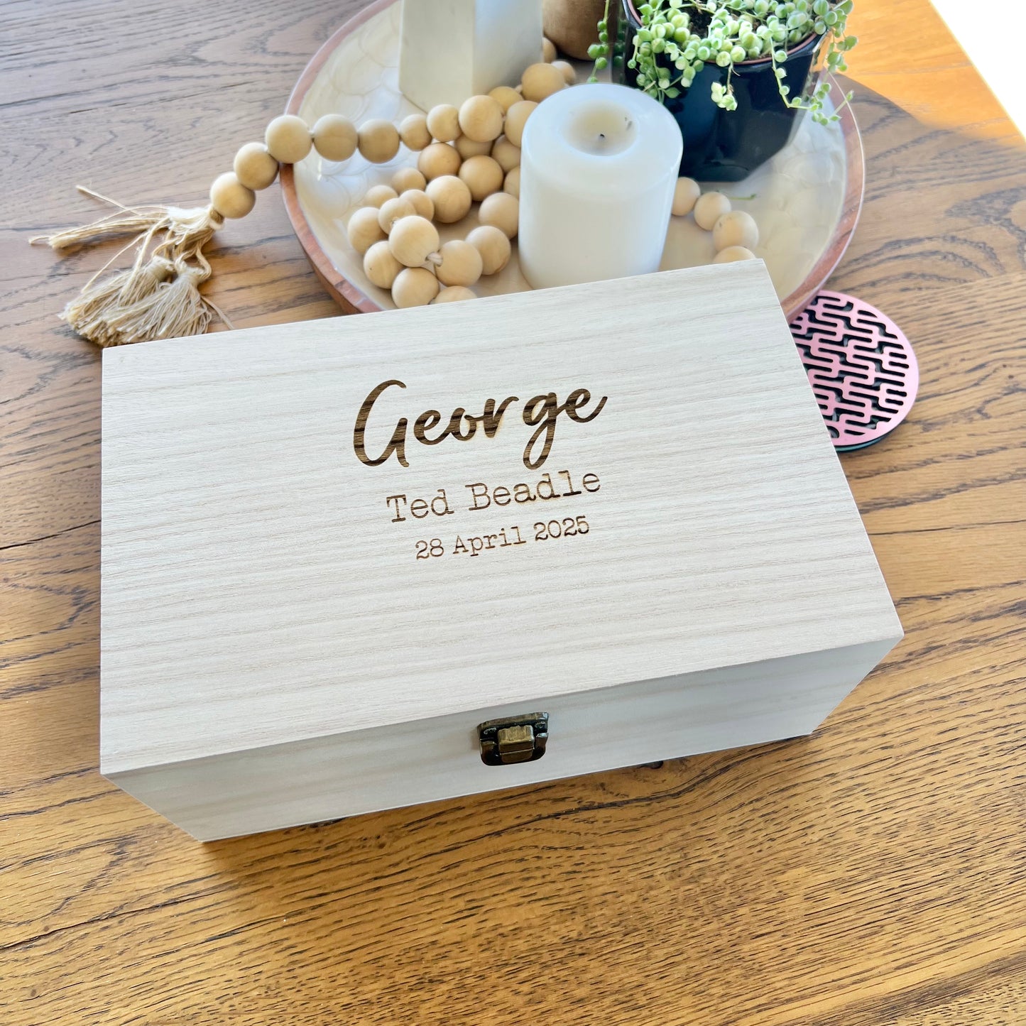 The Tovi birth details keepsake box - Hello Sunday Ltd