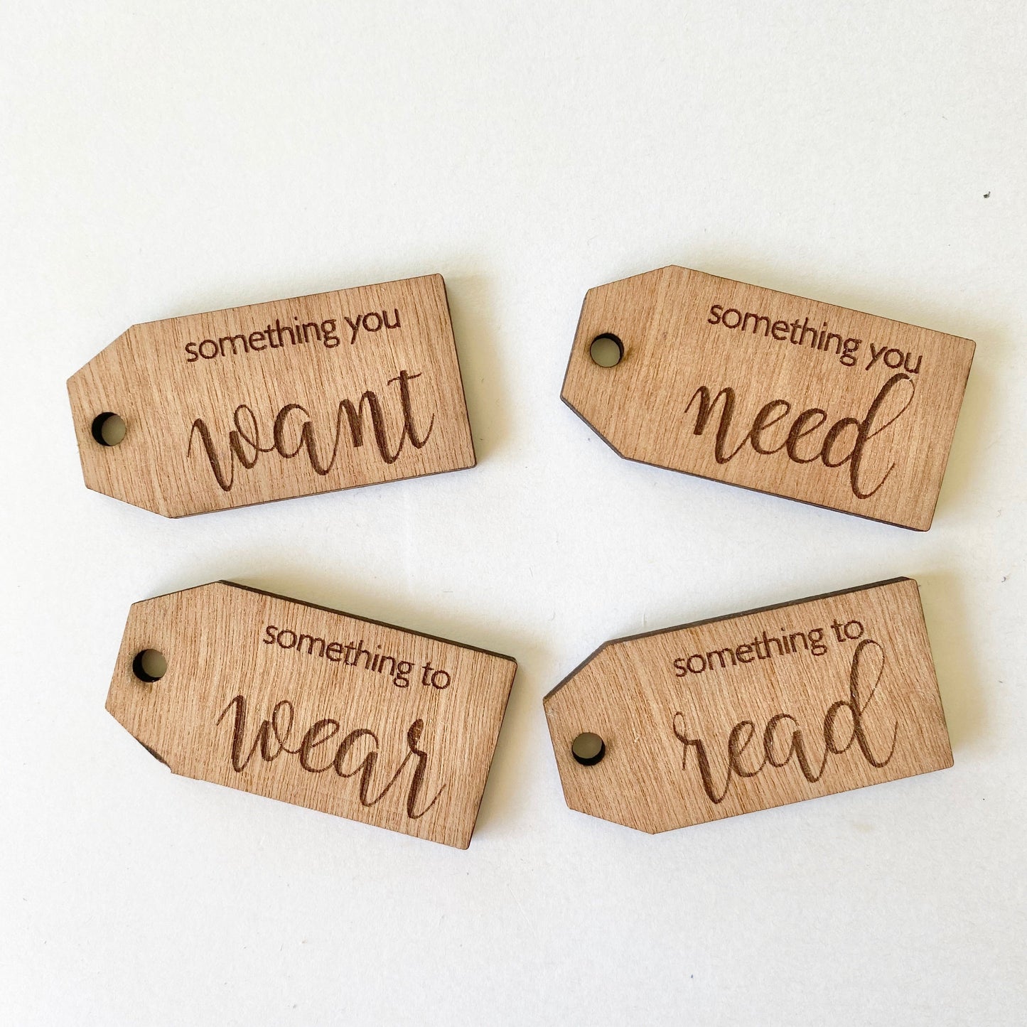Want, need, wear, read tags