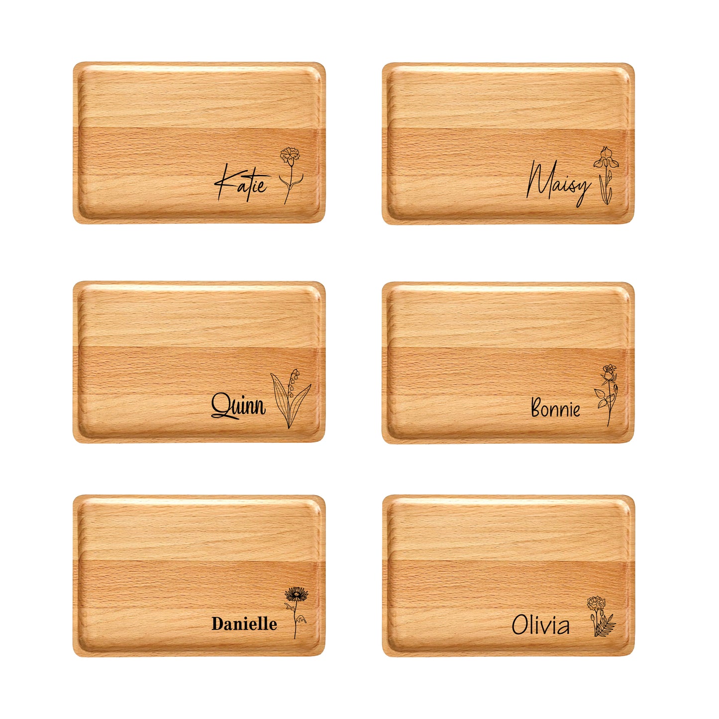 Birth Flower Jewellery Keepsake Box