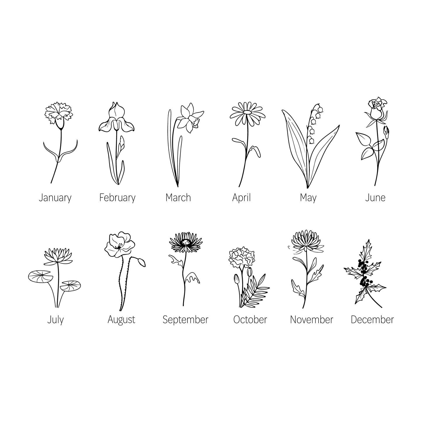 Birth Flower Jewellery Keepsake Box