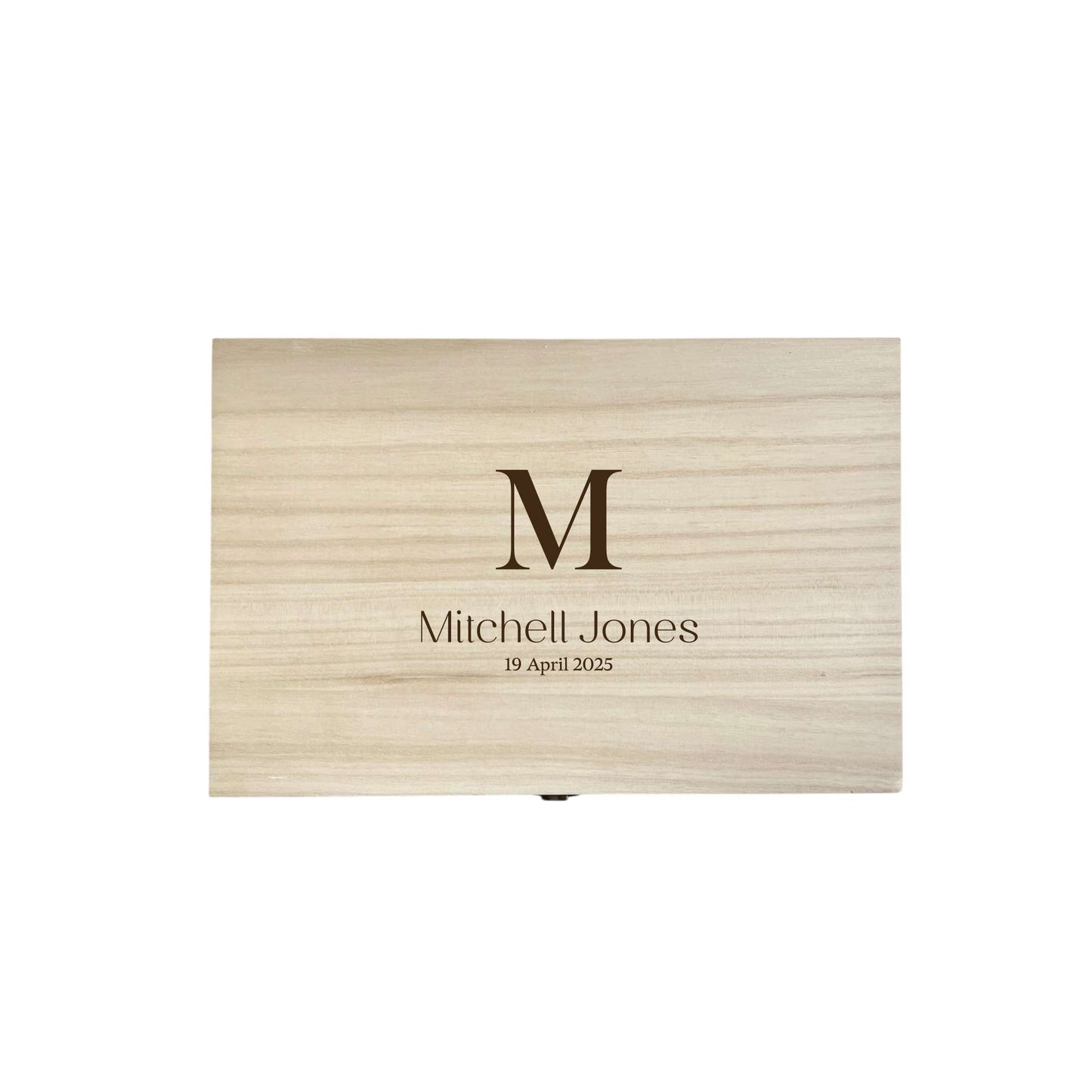 The Mitchell birth details keepsake box