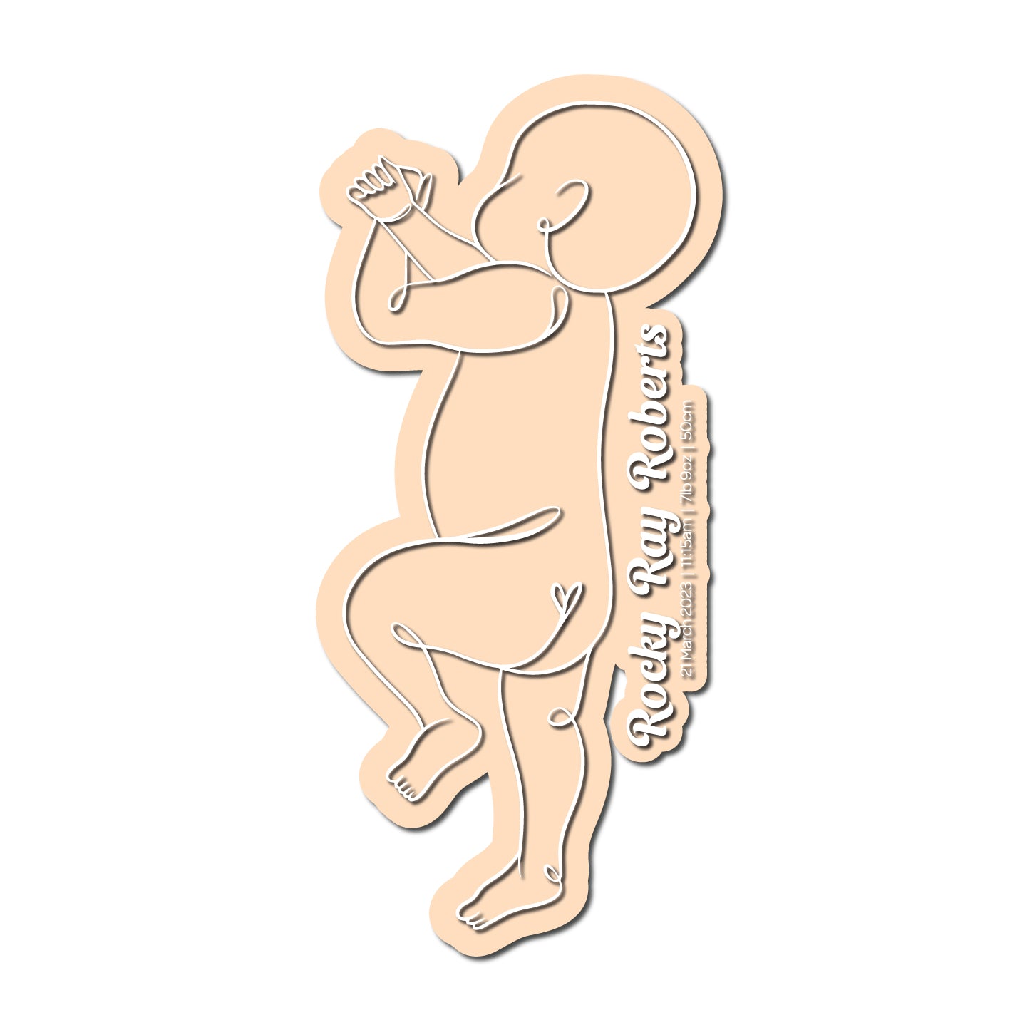 1:1 Scale Birth Plaque