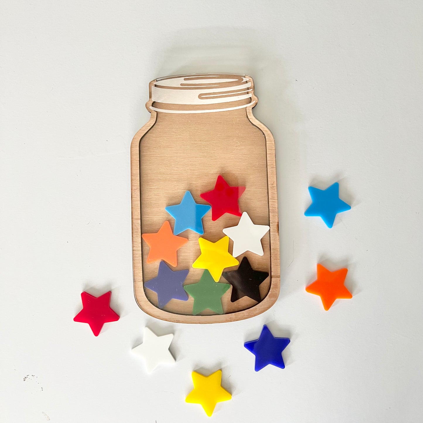 Reward jars in wood