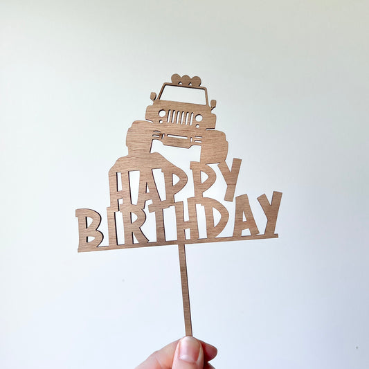 4x4 Happy Birthday topper