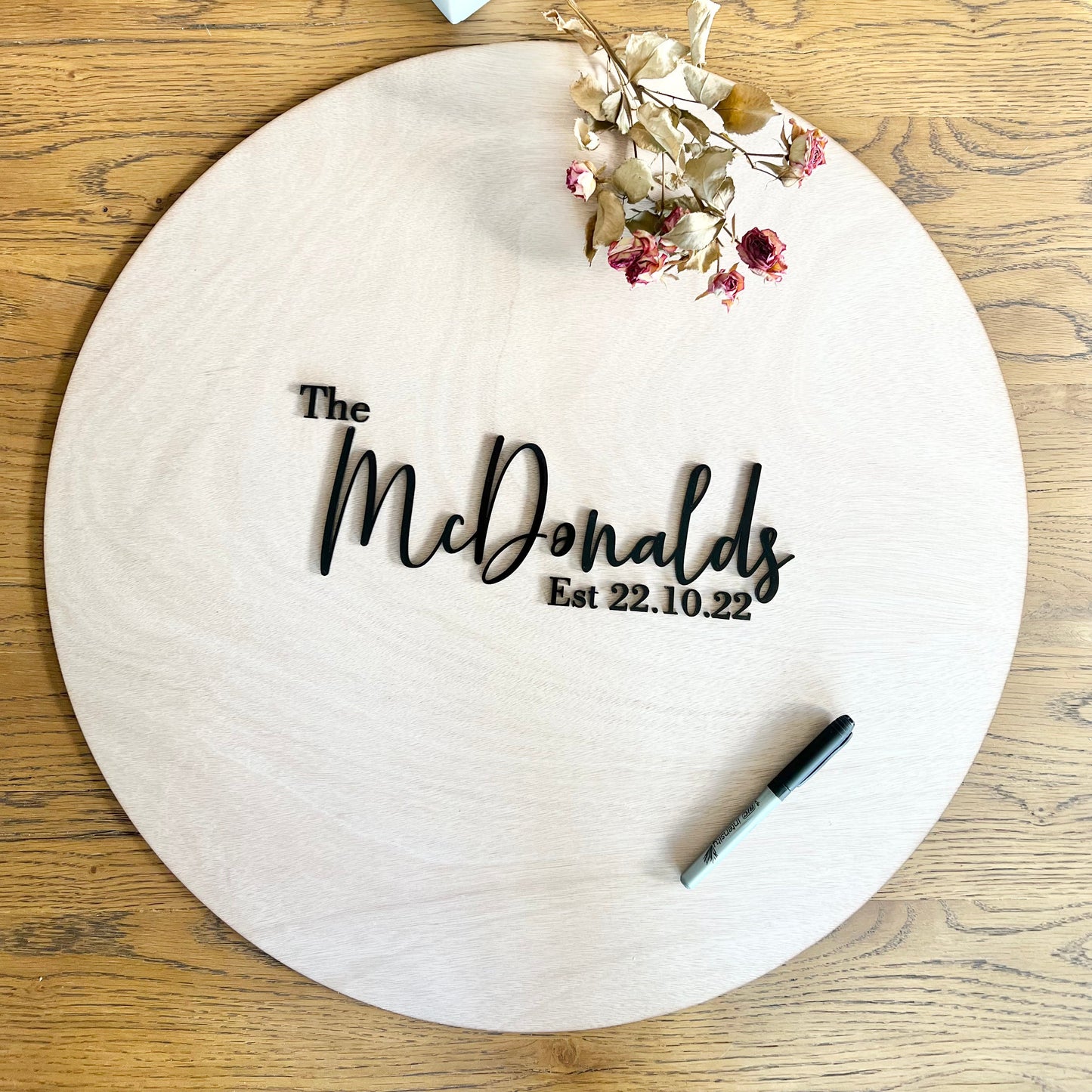 Guest Book board, text only