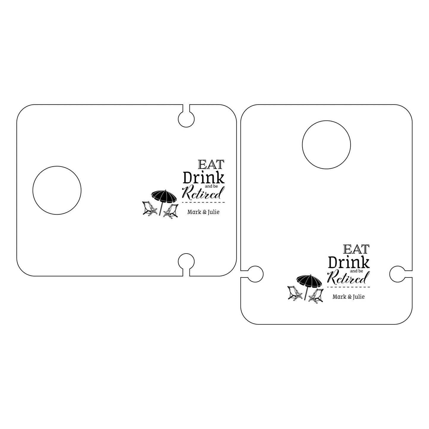 Be Retired Wine & Cheese Picnic Table