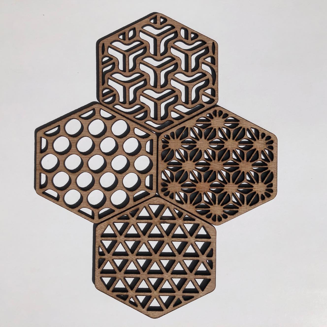 Geometric coasters - mixed hex set - Younique Collective