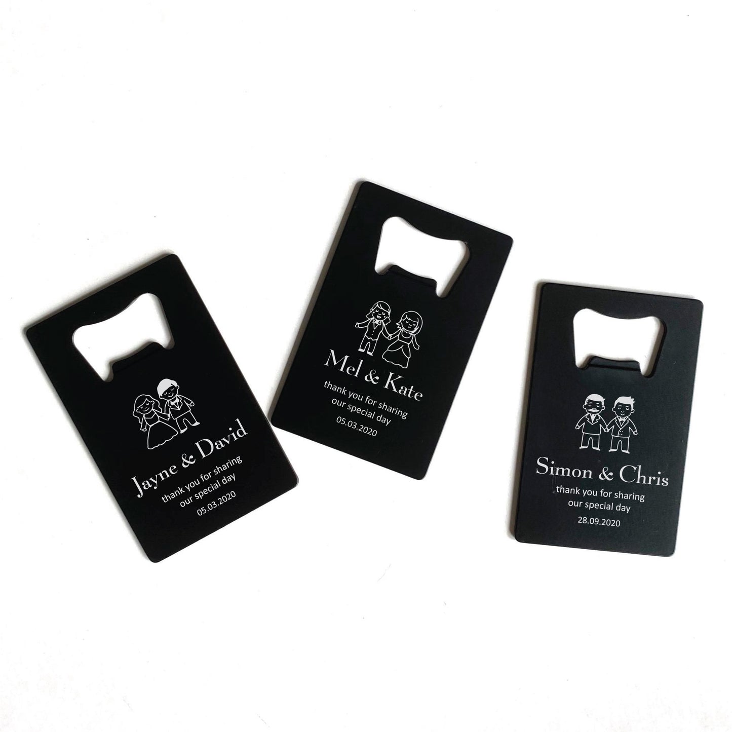 Little Couple Card Bottle Opener Favours - Younique Collective