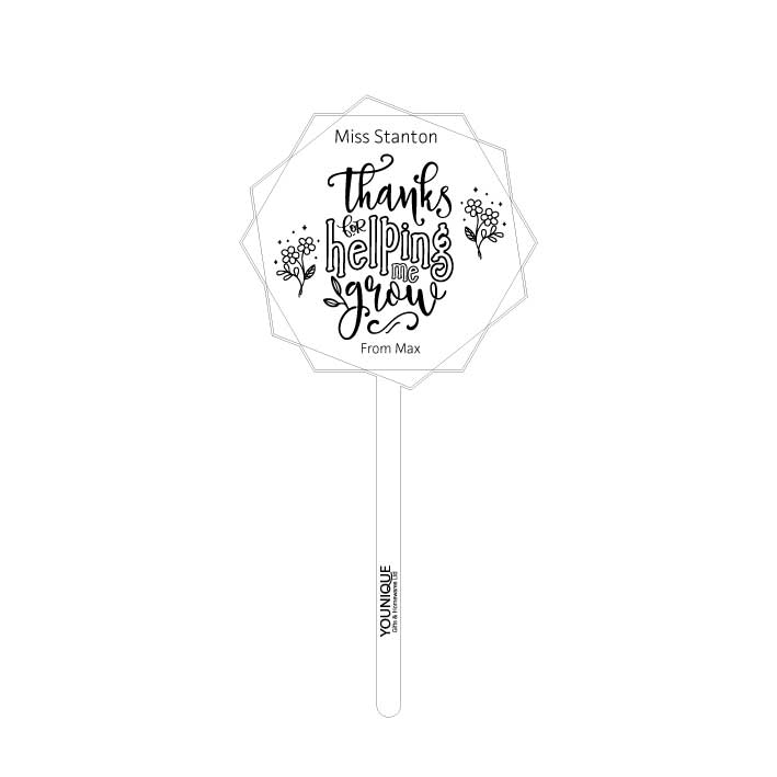 Thank You Planter Stake – Floral Teacher Gift