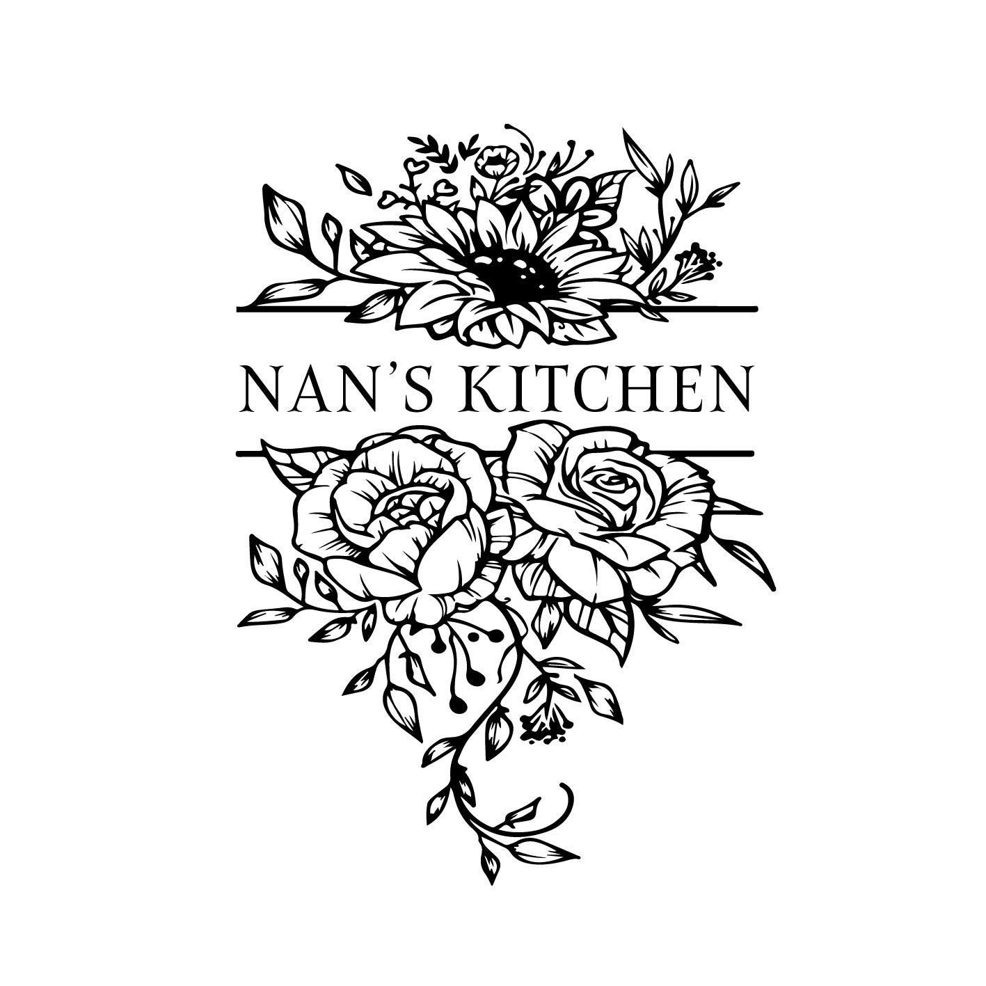 Floral kitchen board