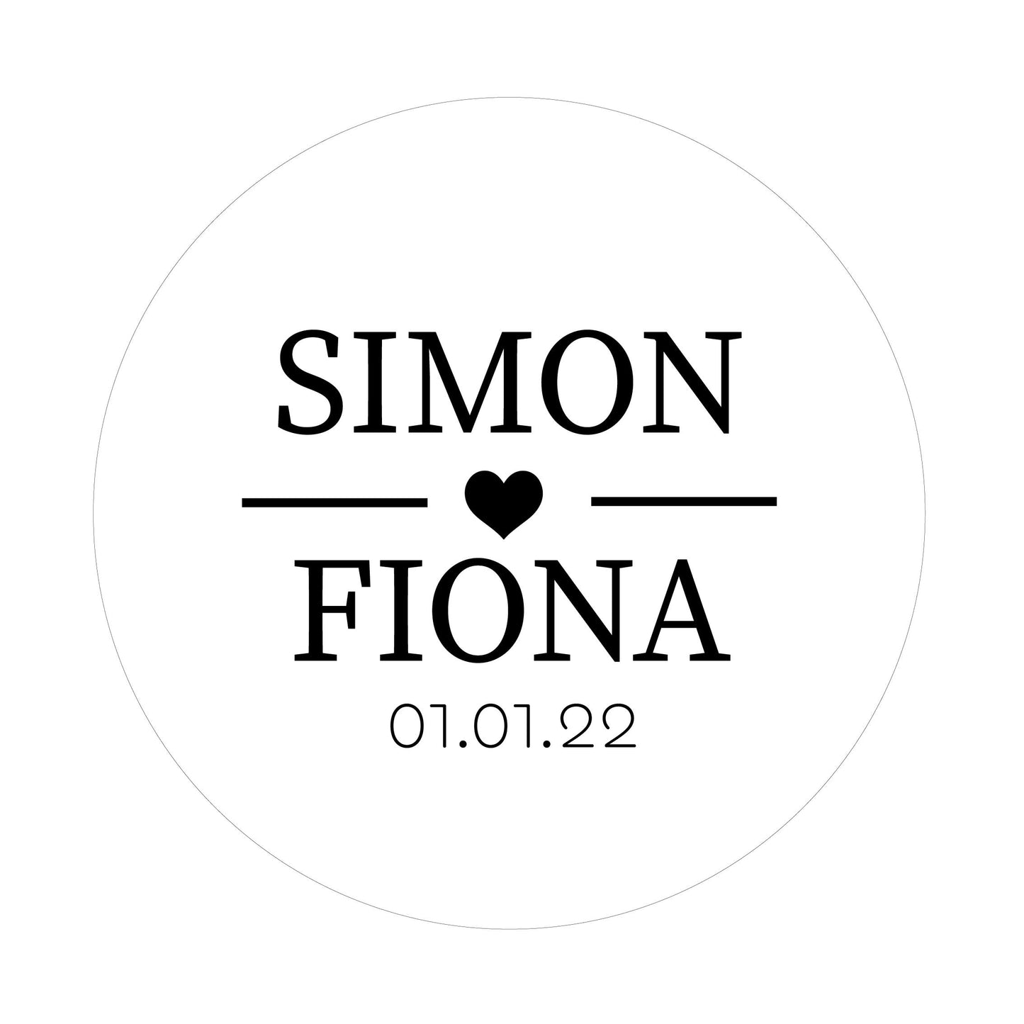Couple ring box - Names with heart