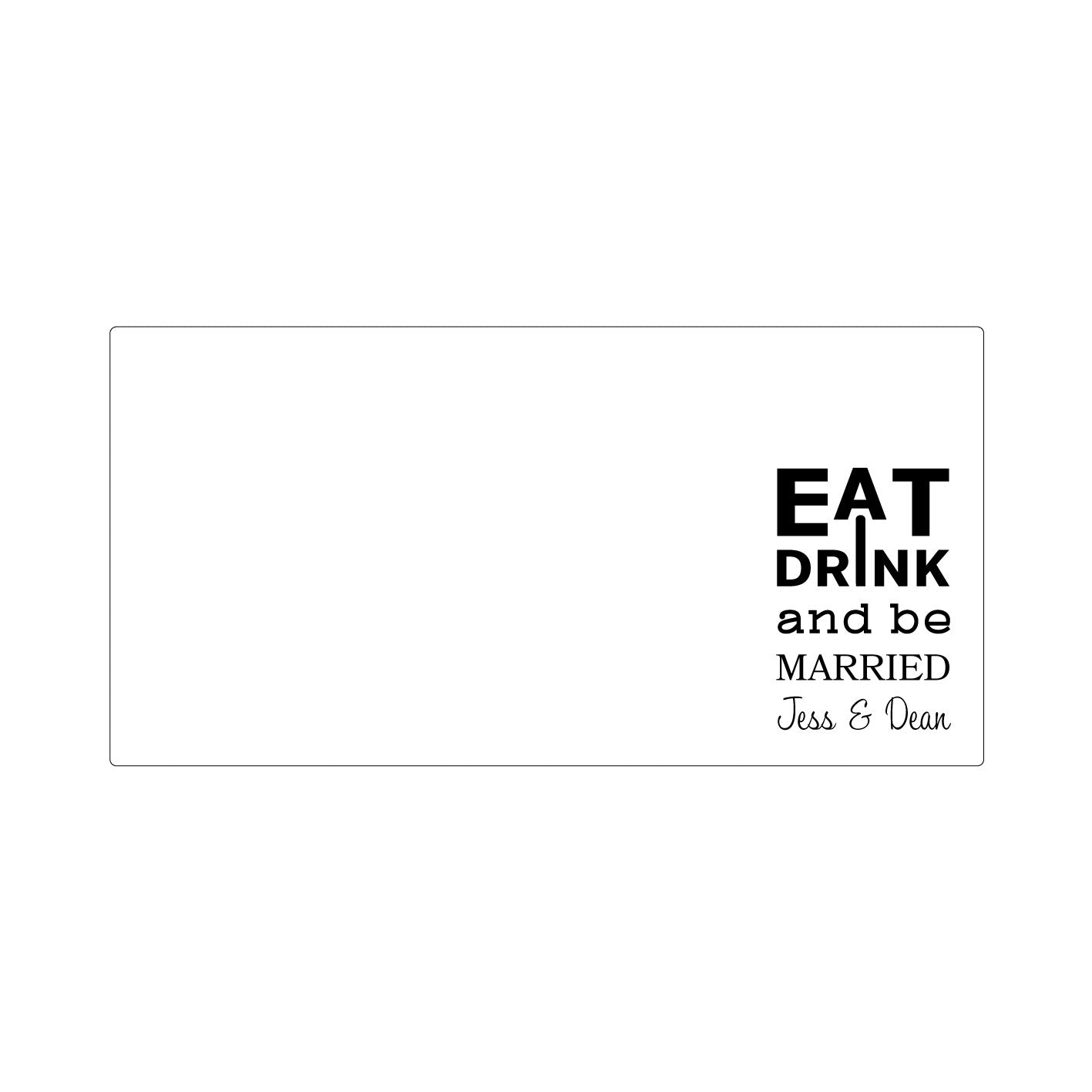 Eat Drink & be Married board