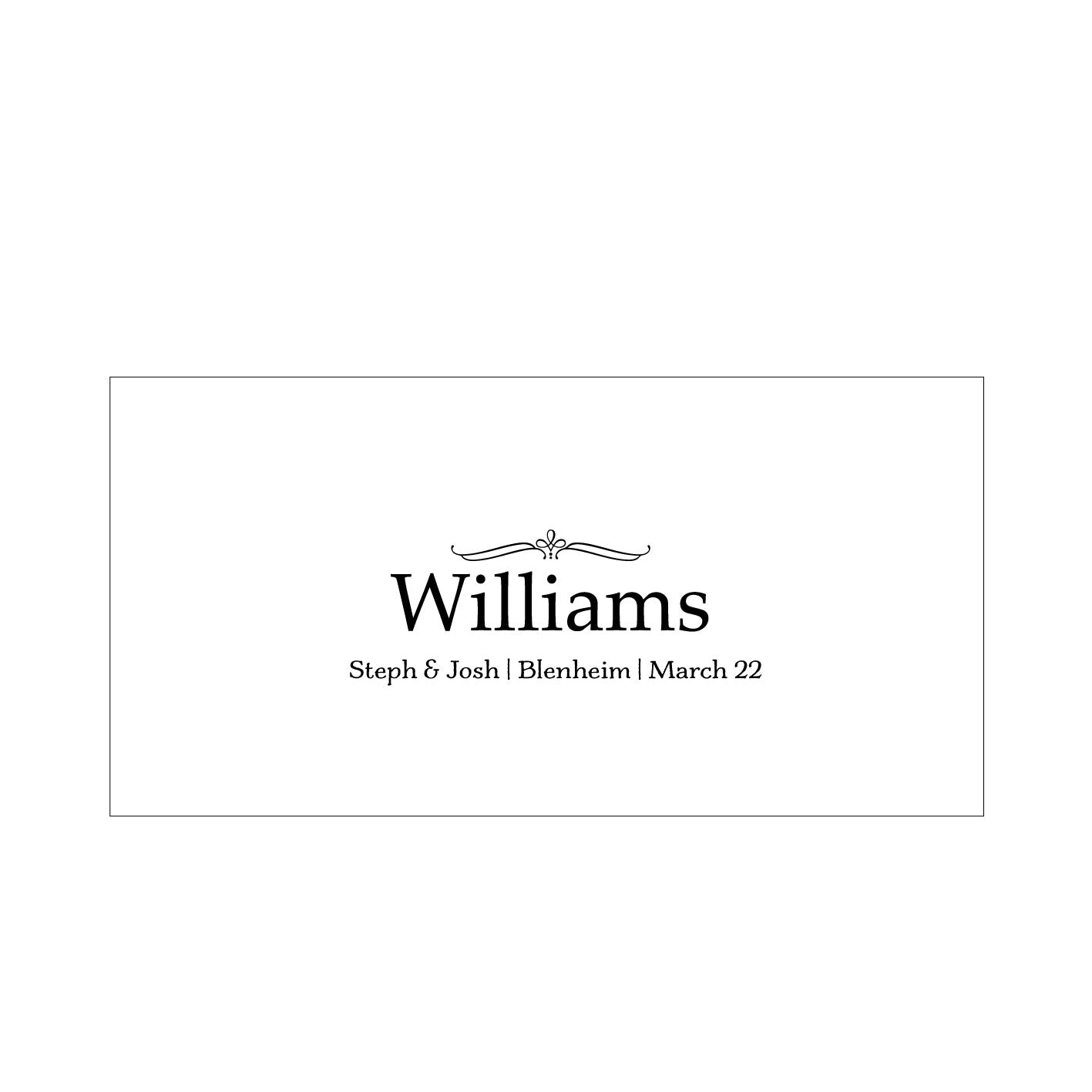 Surname with florish board
