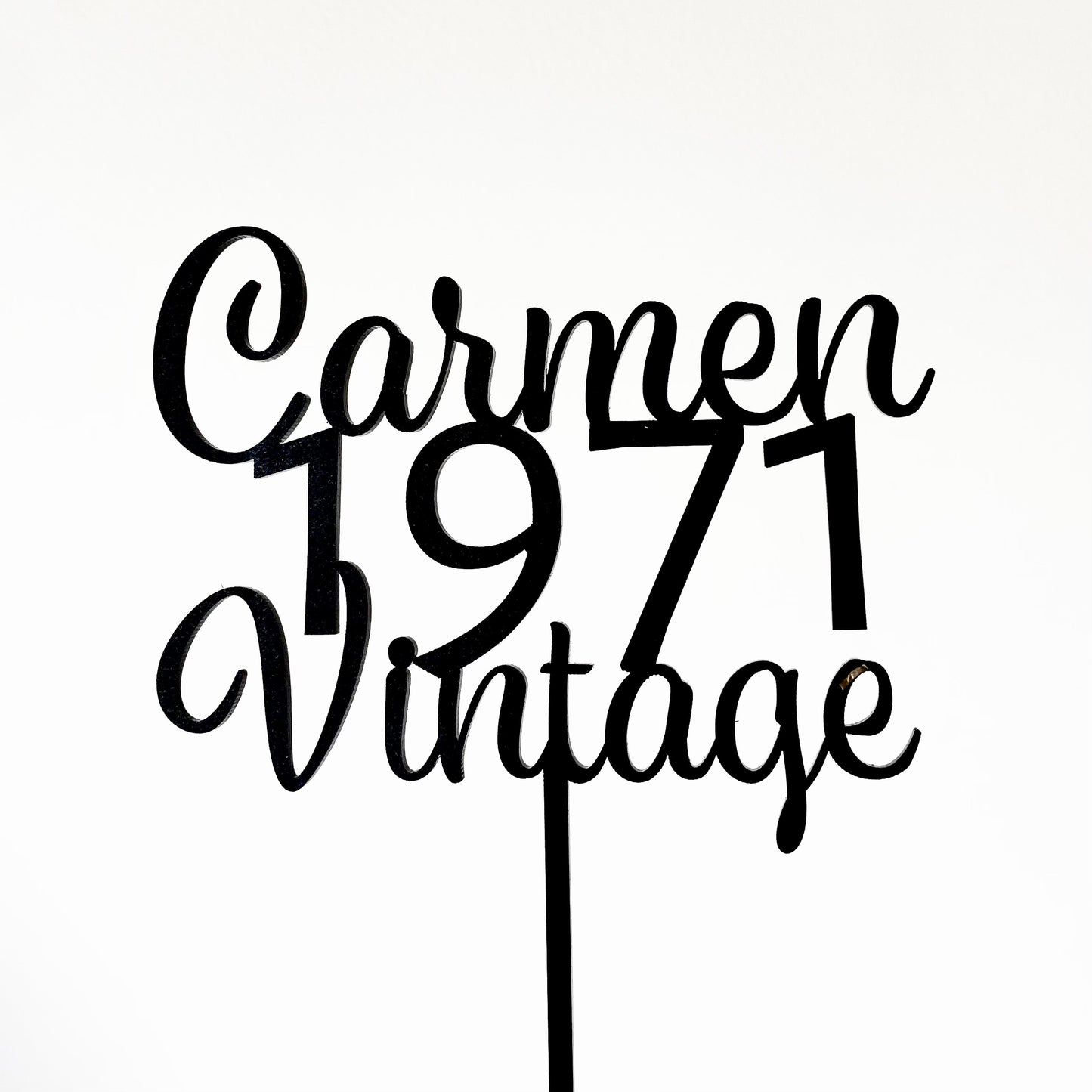 Vintage (year) with name topper